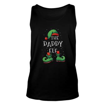 Daddy Elf Funny Matching Family Christmas Pajamas Unisex Tank Top - Thegiftio UK