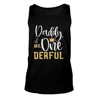 Daddy Of Mr Onederful 1St Birthday First One Derful Matching Tank Top | Mazezy