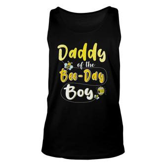 Daddy Of The Bee Day Boy Hive Party Matching Birthday Unisex Tank Top | Mazezy