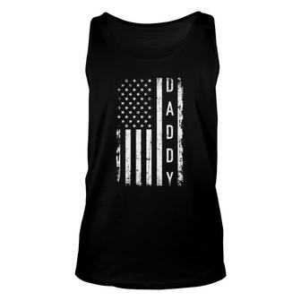 Daddy With Us American Flag Unisex Tank Top | Mazezy