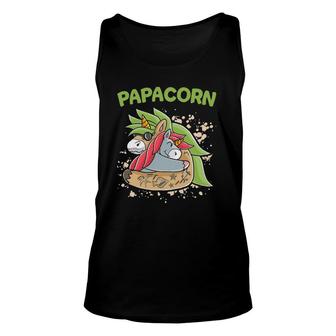 Daddycorn Dadacorn Papacorn Dadacorn Unicorn Dad Daddy Papa Unisex Tank Top | Mazezy