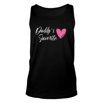 Daddy's Favorite For Daughter Heart Unisex Tank Top | Mazezy