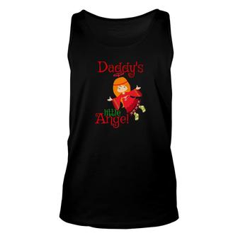 Daddys Little Angel Girls Red Ginger Hair Xmas Cute Unisex Tank Top - Thegiftio