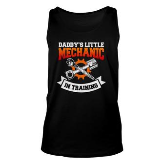 Daddy's Little Mechanic In Training Automotive Technician Unisex Tank Top | Mazezy