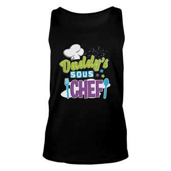 Daddy's Sous Chef Kid's Cooking Unisex Tank Top | Mazezy