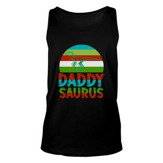 Daddysaurus Three Circle Colour Vintage Unisex Tank Top - Thegiftio
