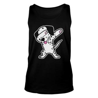 Dalmatian Dabbing T Funny Dalmation Dab Dog Dance Unisex Tank Top | Mazezy