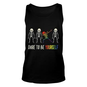 Dare To Be Yourself Cute Lgbt Pride Unisex Tank Top | Mazezy