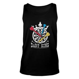 Darts King For Player And Darts Fans Unisex Tank Top | Mazezy