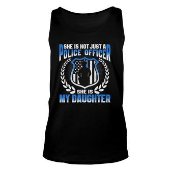 My Daughter Is A Brave Police Officer Proud Police Mom Dad Tank Top | Mazezy