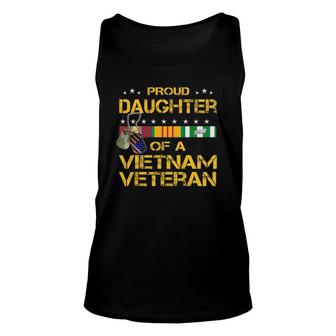 Daughter Of A Vietnam Veteran I'm Proud My Dad Unisex Tank Top | Mazezy