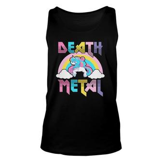 Death Metal Magical Unicorn Rocker Rock And Roll Punk Lover Unisex Tank Top | Mazezy