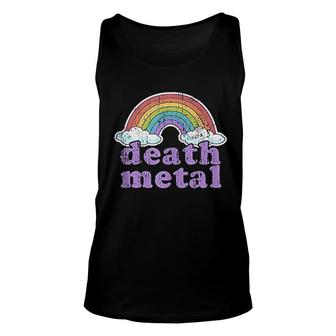 Death Metal Rainbow Funny Retro Vintage Love Music Metalhead Unisex Tank Top - Thegiftio