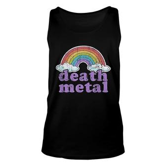 Death Metal Rainbow Funny Retro Vintage Love Music Metalhead V2 Unisex Tank Top - Thegiftio