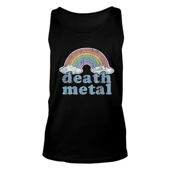 Death Metal Rainbow Funny Retro Vintage Rock Music Metalhead Cute Unisex Tank Top - Thegiftio UK