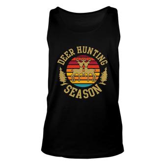 Deer Hunting Season Vintage Retro Sunset Hunting Hunter Unisex Tank Top - Thegiftio