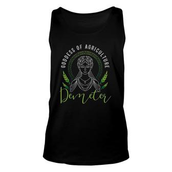 Demeter Goddess Of Agriculture Or Ancient Greek God Unisex Tank Top | Mazezy