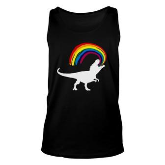Dinosaur Rainbow T Rex Dino Funny Tee Gift Unisex Tank Top | Mazezy