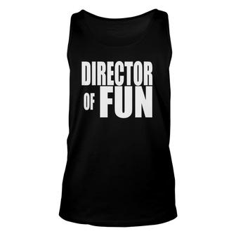 Womens Director Of Fun Party Wedding Planner Event Coordinator V-Neck Tank Top | Mazezy