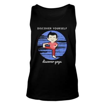 Discover Yourself Discover Yoga Unisex Tank Top | Mazezy