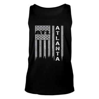 Distressed American Flag Atlanta Ga Unisex Tank Top | Mazezy
