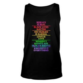 Distressed Science Is Real Black Lives Matter Lgbtq Gift Unisex Tank Top | Mazezy