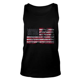 Distressed United States Flag Unisex Tank Top | Mazezy