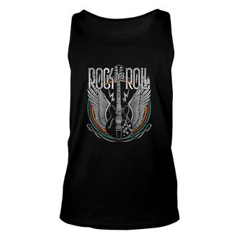 Distressed Vintage Retro 80S Rock Roll Music Guitar Wings Unisex Tank Top - Thegiftio UK