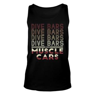 Dive Bars And Muscle Cars 70S Inspired Unisex Tank Top | Mazezy