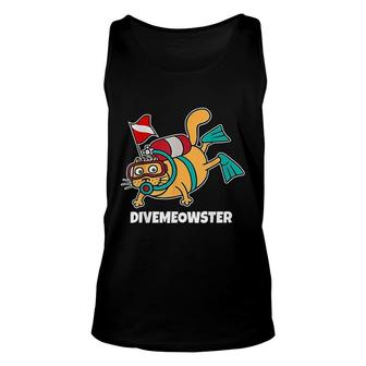 Dive Meowster Scuba Diving Funny Gifts For Dive Master Unisex Tank Top - Thegiftio UK