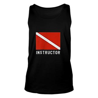 Divers Flag Double Sided Scuba Diving Instructor Unisex Tank Top | Mazezy