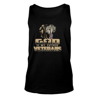 Dna Test God Is My Father Veterans Soldier American Flag Christian Cross Tank Top | Mazezy