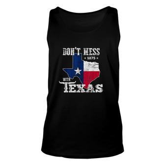 Do Not Mess With Vintage Texas Longhorn Lone Star State Pride Great Special Unisex Tank Top - Seseable