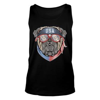 Dog American Bulldog Usa Coll Design 356 Paws Unisex Tank Top | Mazezy
