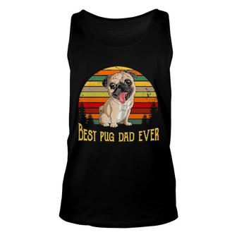 Dog Best Dad Pug Ever Funny Relaxed Fit 126 Paws Unisex Tank Top | Mazezy