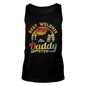 Dog Best Welsh Terrier Daddy Ever Retro Vintage 345 Paws Unisex Tank Top | Mazezy