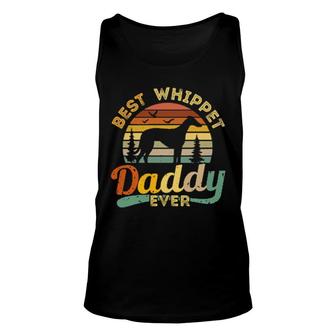 Dog Best Whippet Daddy Ever Retro Vintage 539 Paws Unisex Tank Top | Mazezy
