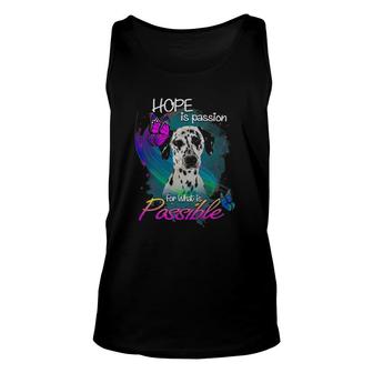 Dog Dalmatian Passion For Possible Unisex Tank Top | Mazezy