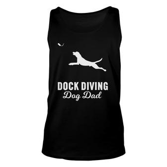 Dog Jumping Swimming Design Dock Diving Dog Dad Unisex Tank Top | Mazezy