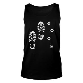 Womens Dog And Man Hiking Dog Hiker People That Hike With Dogs Tank Top | Mazezy