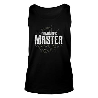 Dominoes Game Graphic Dominoes Master Funny Saying Unisex Tank Top | Mazezy