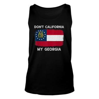 Don't California My Georgia Georgia Flag Retro Tank Top Unisex Tank Top | Mazezy