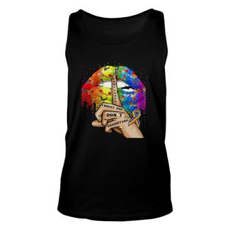 Don't Judge What You Don't Understand Lgbt Pride Lips Unisex Tank Top | Mazezy