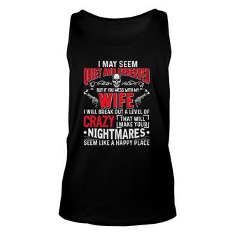 Don't Mess With My Wife Funny Gift For Men Unisex Tank Top | Mazezy