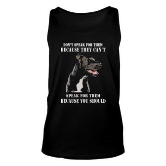 Dont Speak For Them Because They Cant Speak For Them Because You Should Tank Top | Mazezy