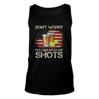 Don't Worry I've Had Both My Shots American Flag 4Th Of July Tank Top | Mazezy