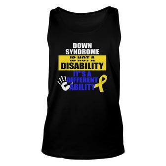 Down Syndrome Different Ability Awareness Unisex Tank Top | Mazezy