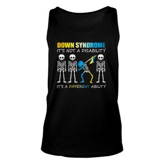 Down Syndrome It's Not A Disability It's A Different Ability Tank Top | Mazezy