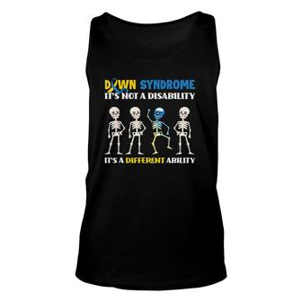 Down Syndrome It's Not A Disability It's A Different Ability Tank Top | Mazezy