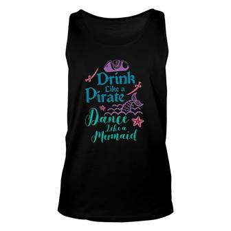 Womens Drink Like A Pirate Dance Like A Mermaid Summer Cruise Tank Top Tank Top | Mazezy